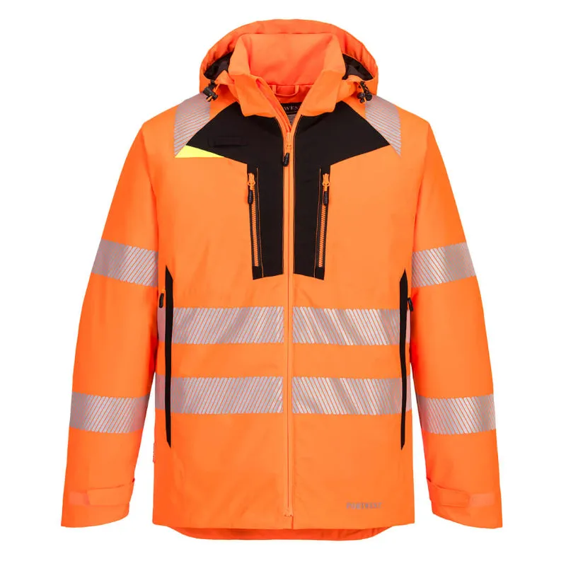 Portwest® DX4 Hi Vis Waterproof Winter Safety Jacket - ANSI Class 3 - DX461