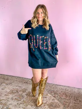 Queen of Sparkles: Queen Jewels Sweatshirt Dress