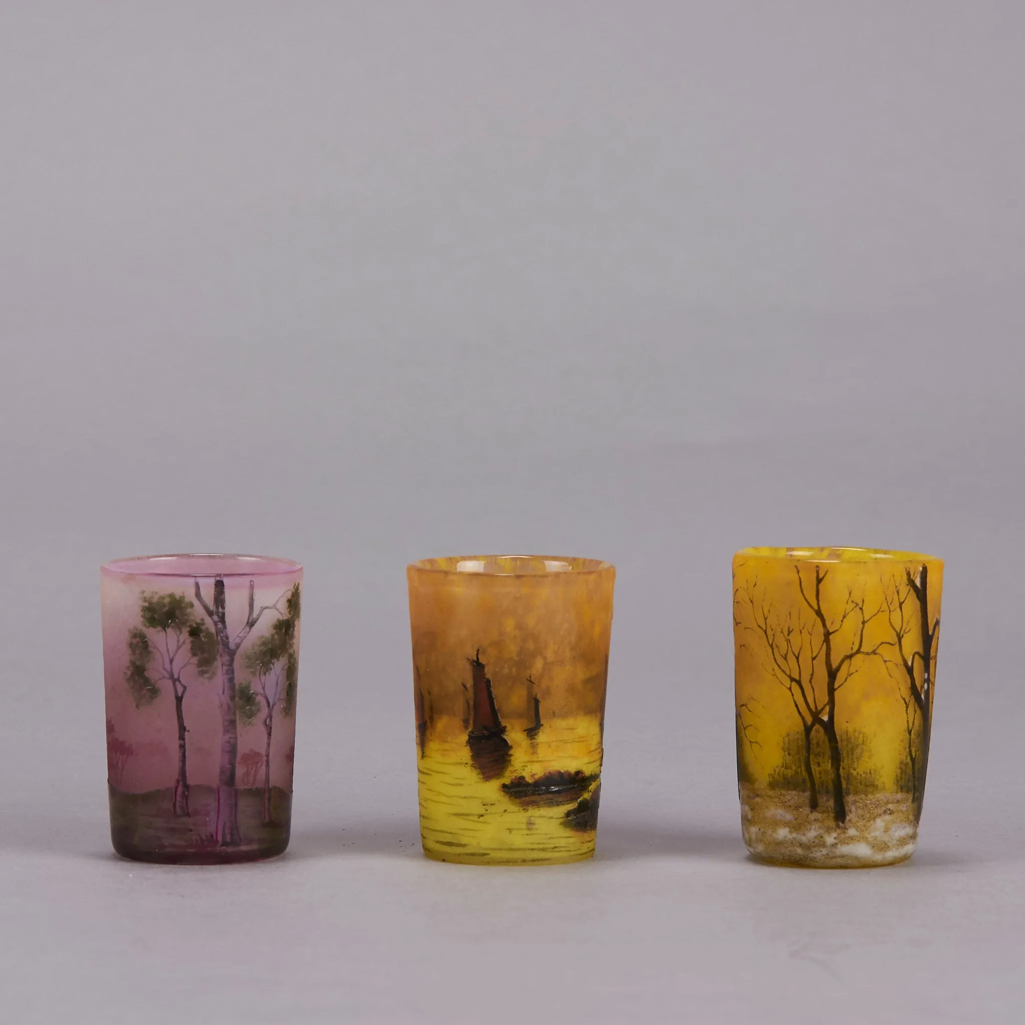 "Set Of Landscape Vases" by Daum Frères