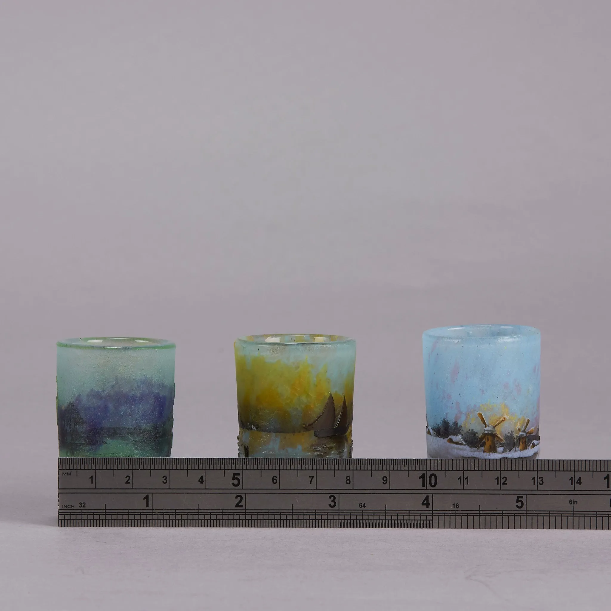 "Set Of Landscape Vases" by Daum Frères
