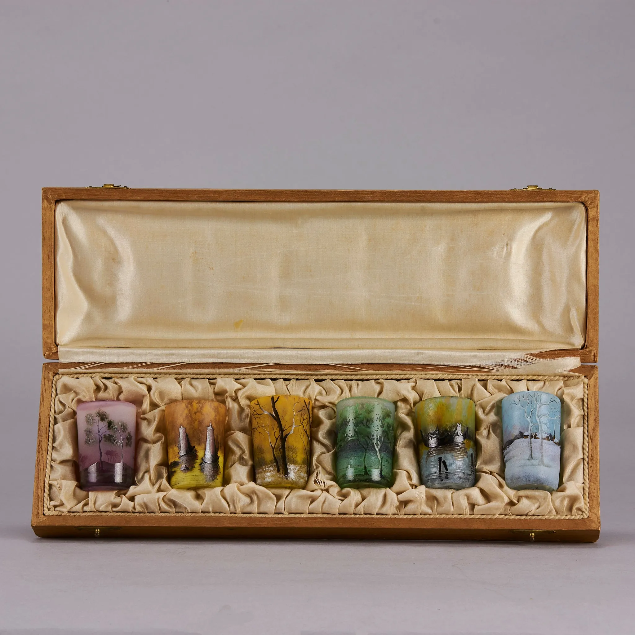 "Set Of Landscape Vases" by Daum Frères
