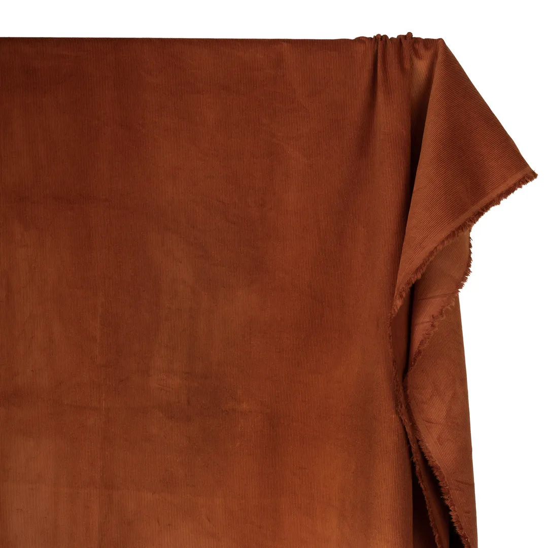 Remnant- 1.7m - Fine Cotton Corduroy -  Brick