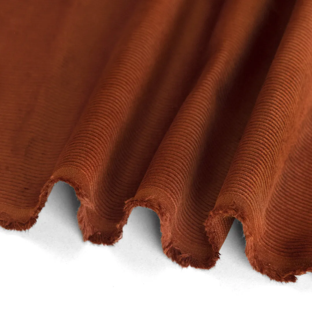 Remnant- 1.7m - Fine Cotton Corduroy -  Brick