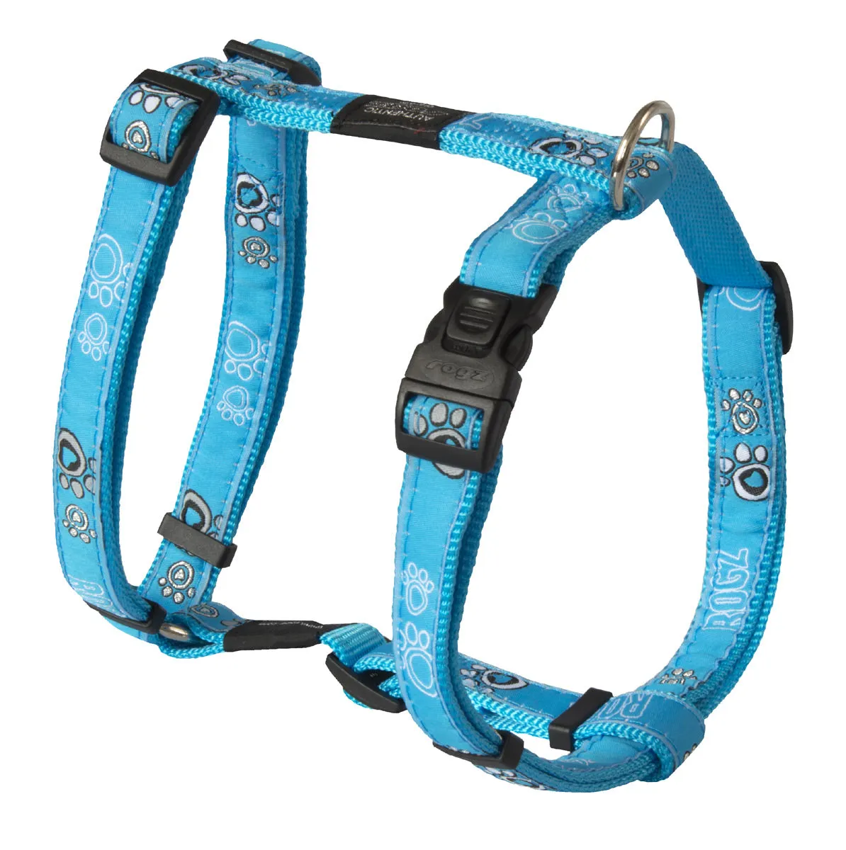 Rogz Fancy Dress Harness - Turquoise Paw